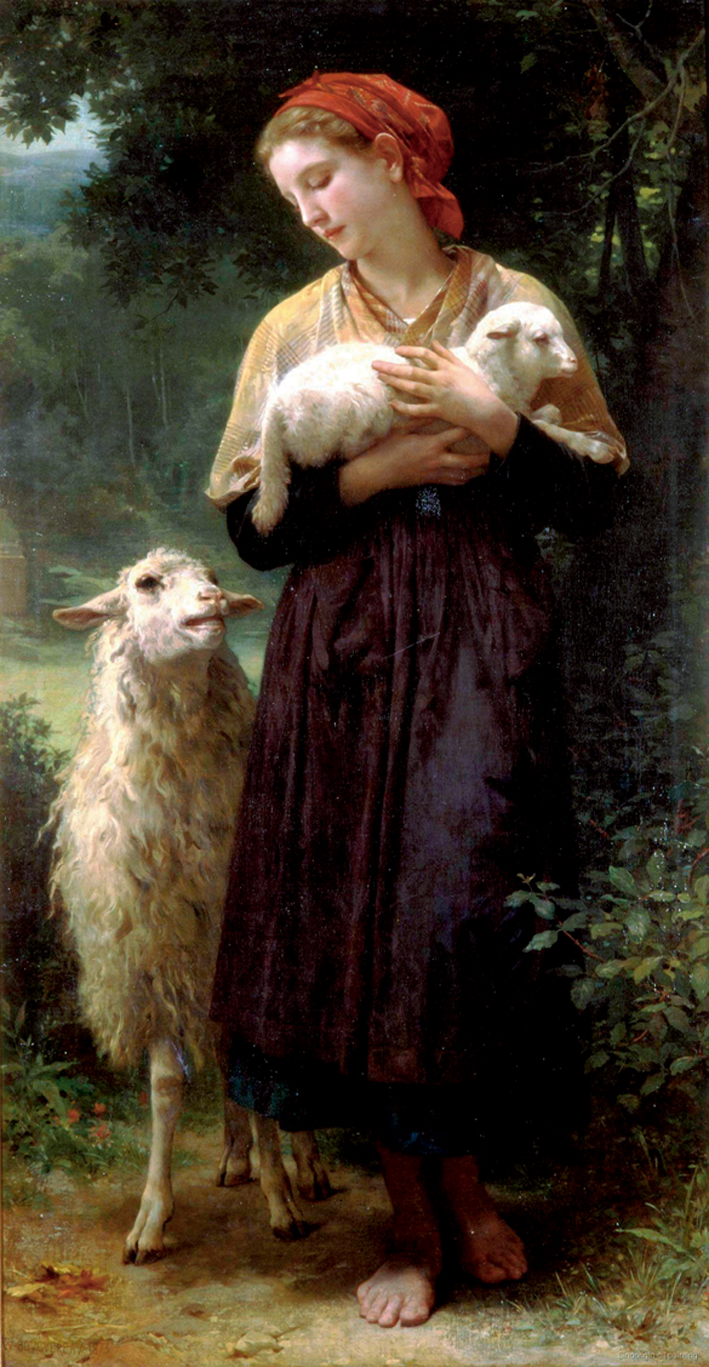  阿道夫·布格罗 Adolphe Bouguereau —— 新生羊羔